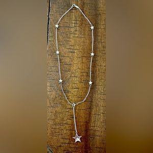 Tiffany & Co. Star Lariat Necklace with a Diamond in Sterling Silver